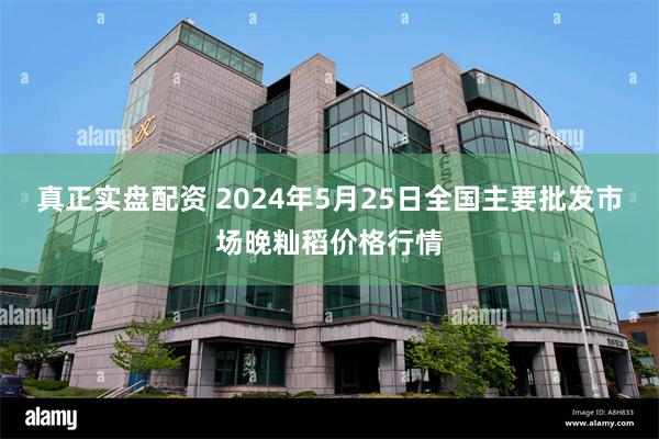 真正实盘配资 2024年5月25日全国主要批发市场晚籼稻价格行情