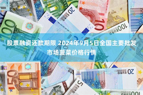 股票融资还款期限 2024年9月5日全国主要批发市场菠菜价格行情