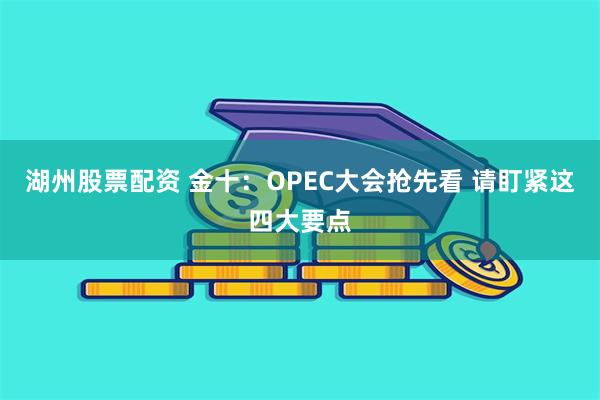 湖州股票配资 金十：OPEC大会抢先看 请盯紧这四大要点