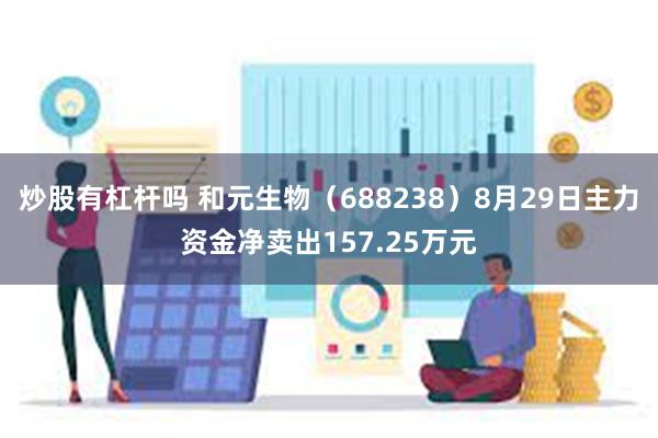 炒股有杠杆吗 和元生物（688238）8月29日主力资金净卖出157.25万元