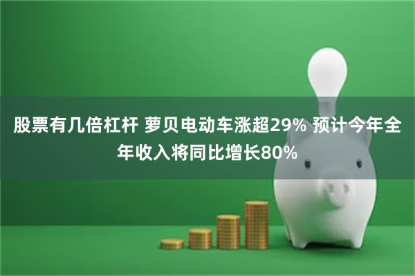 股票有几倍杠杆 萝贝电动车涨超29% 预计今年全年收入将同比增长80%