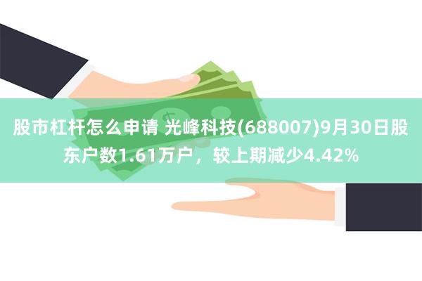 股市杠杆怎么申请 光峰科技(688007)9月30日股东户数1.61万户，较上期减少4.42%