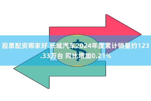 股票配资哪家好 长城汽车2024年度累计销量约123.33万台 同比增加0.21%